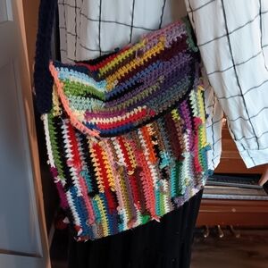 Multicolor Crochet Shoulder Bag